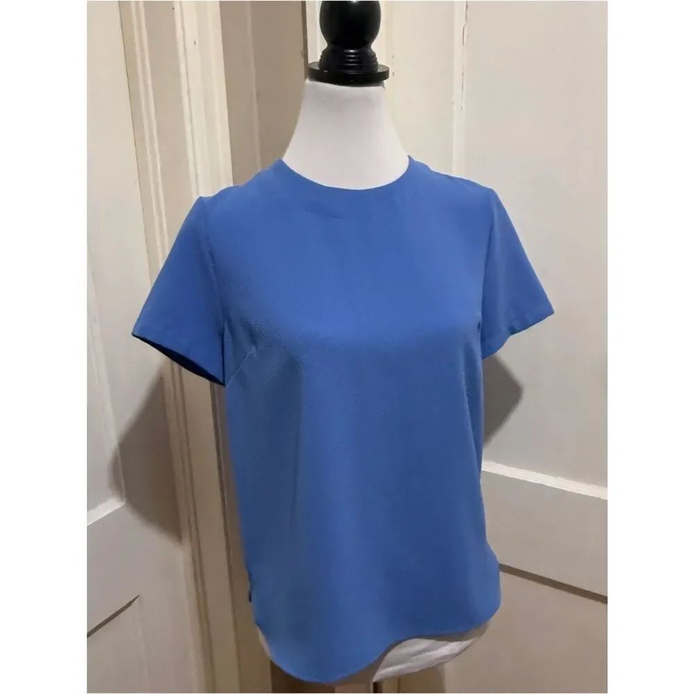 Vintage Catherine Malandrino Cornflower Blue Short-Sleeve Crewneck Top